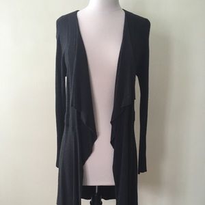 Eileen Fisher Gray Soft Drape Neck Cardigan XS